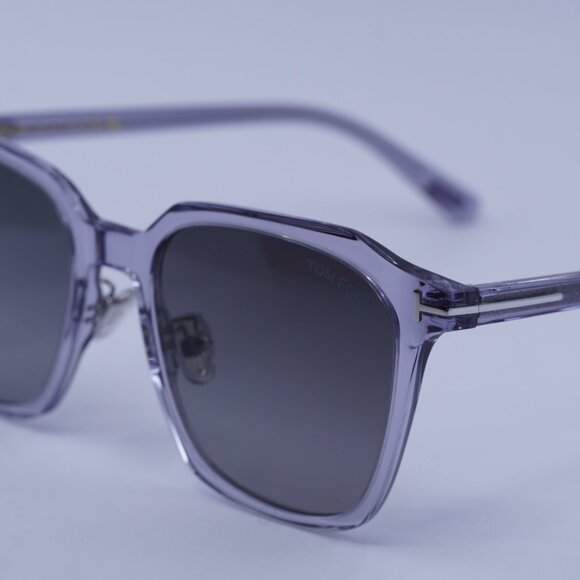 Tom Ford FT0971-K 20B Sunglasses Grey Square Frame, Smoke Gradient Lenses - Picture 8 of 10